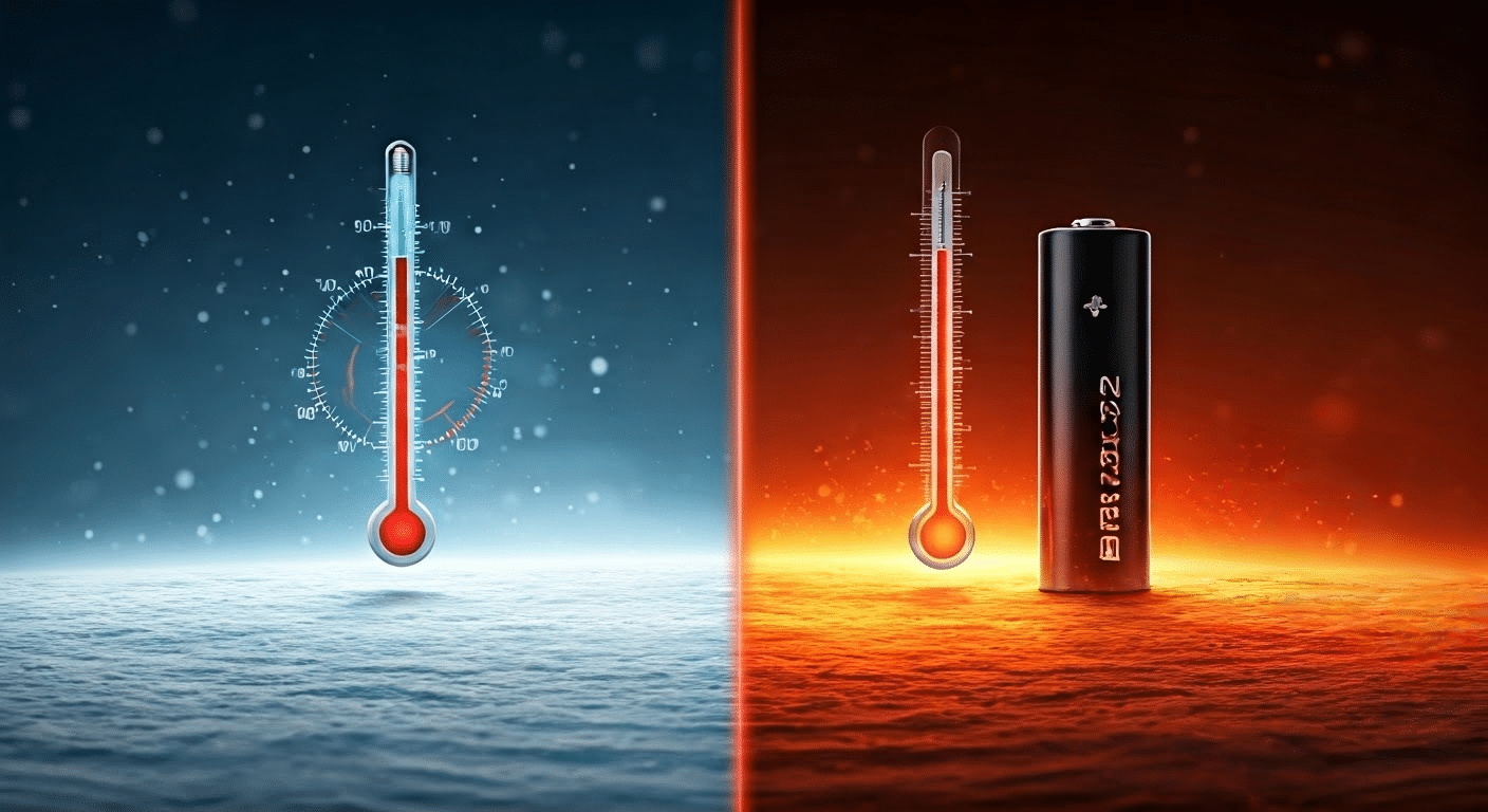 Résistance des batteries à la température.