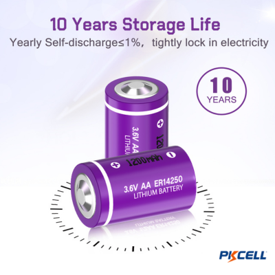 pkcell lisocl2 has more than 10 years storage life